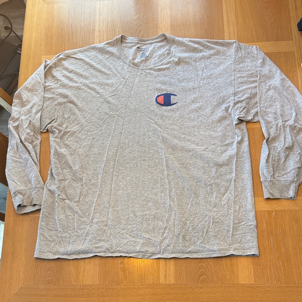 Champion Heather Gray Long Sleeve Tee